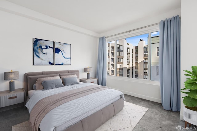 view of carpeted bedroom