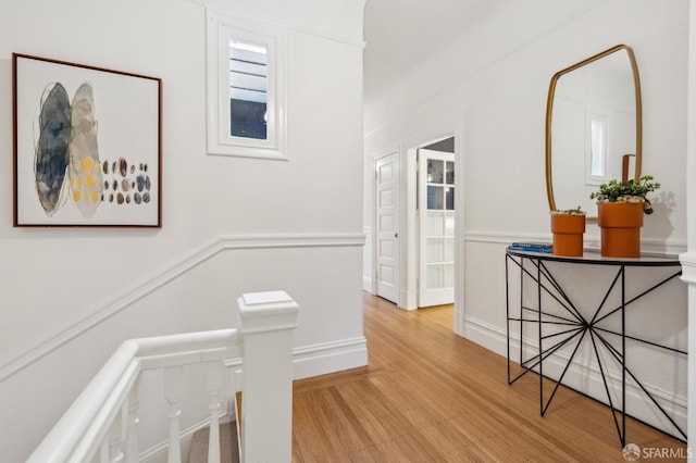 hallway featuring light hardwood / wood-style flooring