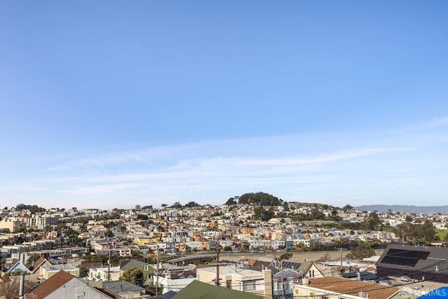 view of city featuring a mountain view