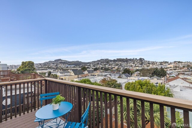 balcony featuring a residential view