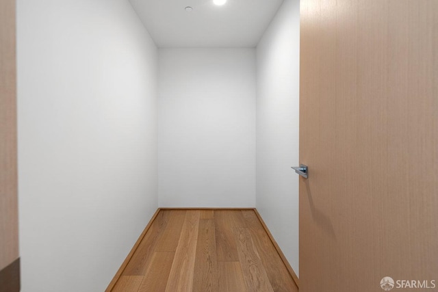 empty room featuring light wood-type flooring