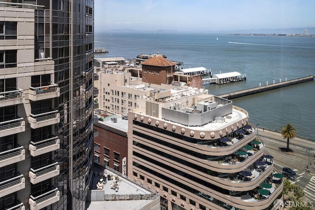 view of city with a nearby body of water