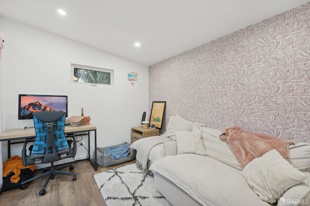 bedroom featuring hardwood / wood-style flooring