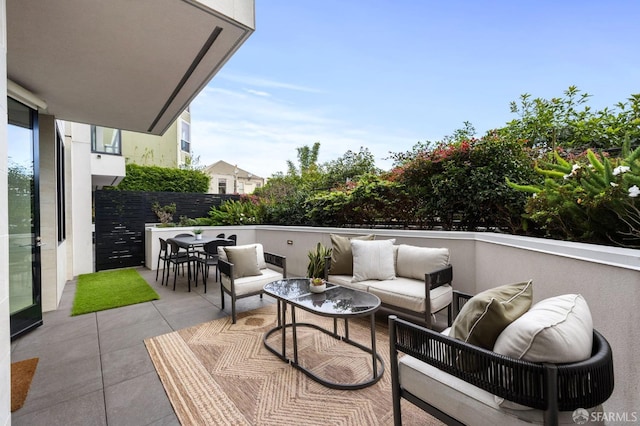 view of patio / terrace with outdoor lounge area