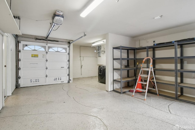 garage featuring washer / dryer