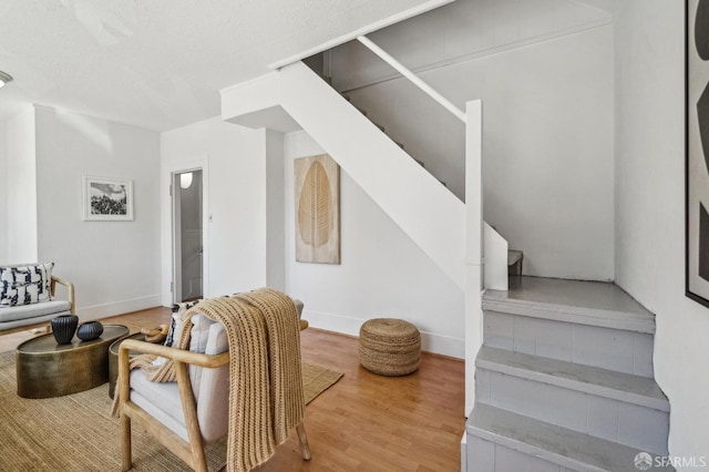 32-34 Gough St, San Francisco, CA 94103 - stairway featuring wood finished floors and baseboards