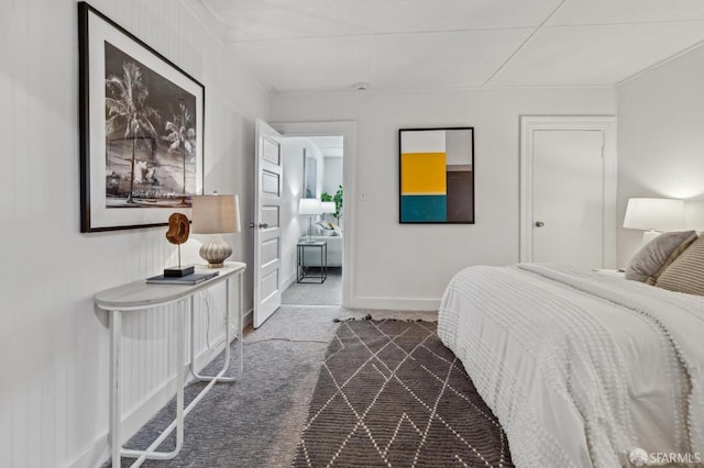 32-34 Gough St, San Francisco, CA 94103 - bedroom with dark colored carpet and baseboards