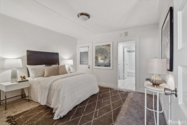 32-34 Gough St, San Francisco, CA 94103 - bedroom featuring dark colored carpet and ensuite bath