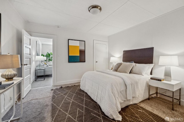 32-34 Gough St, San Francisco, CA 94103 - bedroom with dark colored carpet and baseboards