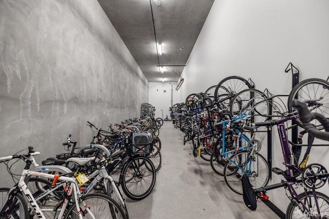 garage with bike storage