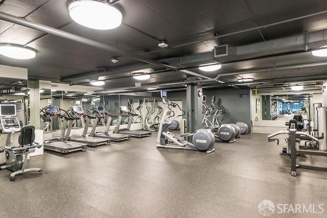 view of exercise room