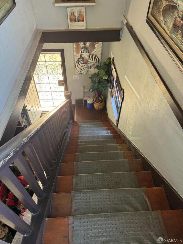 228 15th St, Richmond, CA 94801 - stairway with wood finished floors