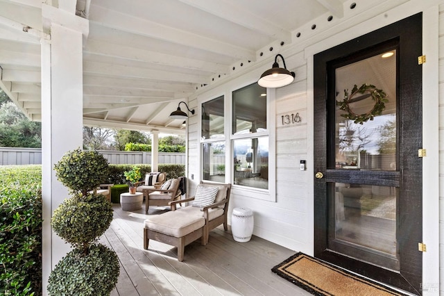 view of patio / terrace featuring a porch