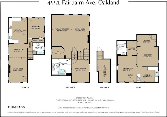 4551 Fairbairn Ave, Oakland, CA 94619 - view of floor plan / room layout