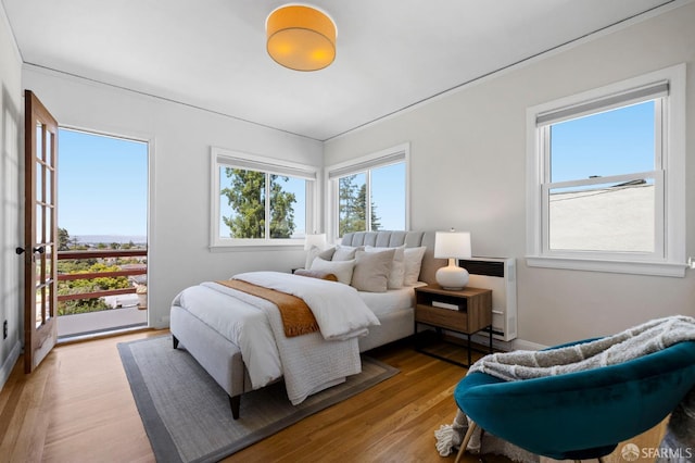 4551 Fairbairn Ave, Oakland, CA 94619 - bedroom with radiator heating unit and light wood-type flooring