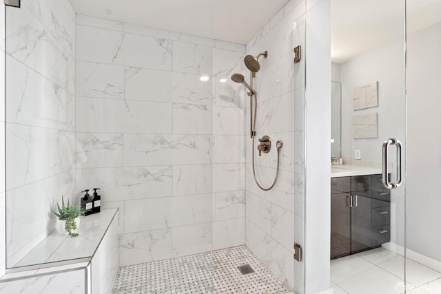 bathroom with walk in shower