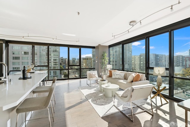 view of sunroom