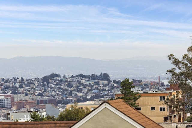 view of city with a mountain view