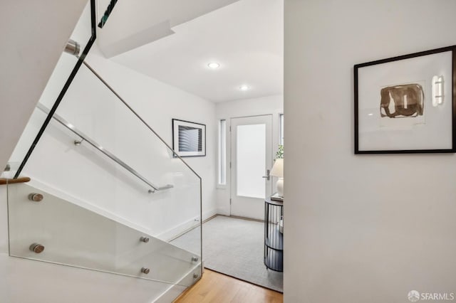 entryway featuring light wood-type flooring