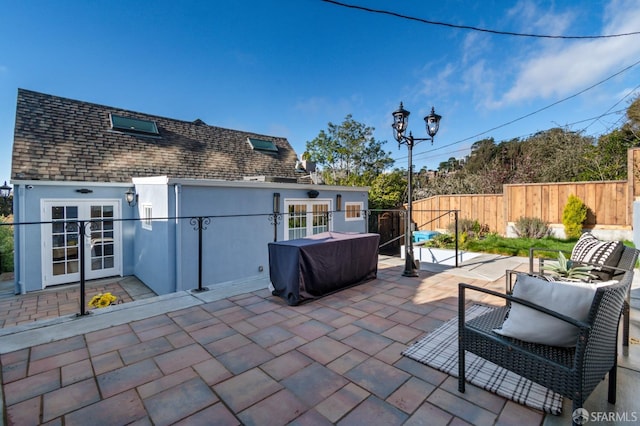 65 San Pablo Ave, San Francisco, CA 94127 - view of patio featuring french doors and fence