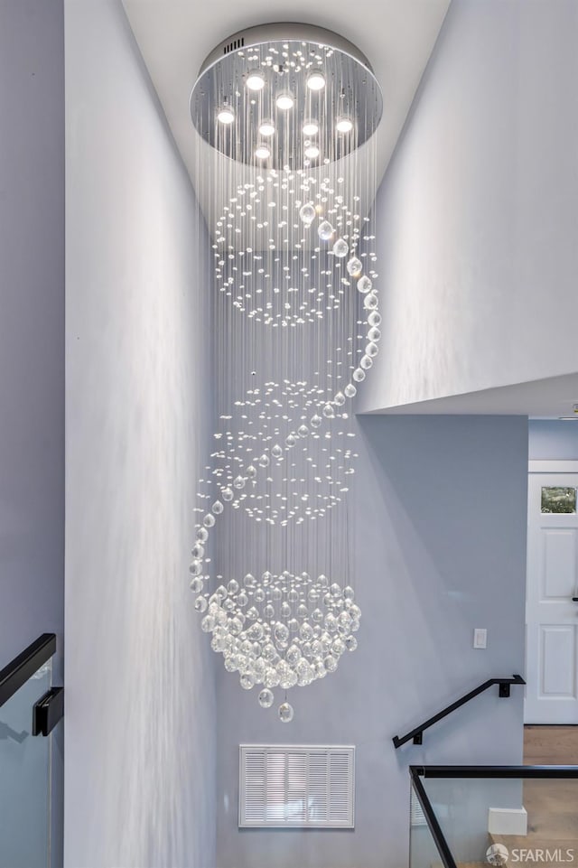 65 San Pablo Ave, San Francisco, CA 94127 - stairs with an inviting chandelier and visible vents