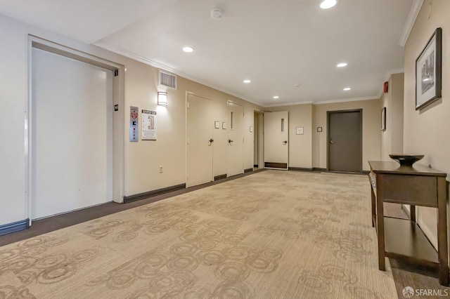 2225 23rd St Unit 318, San Francisco, CA 94107 - hall with recessed lighting and ornamental molding