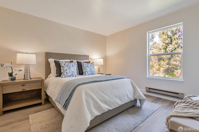 2225 23rd St Unit 318, San Francisco, CA 94107 - bedroom featuring a baseboard radiator and light wood-style floors