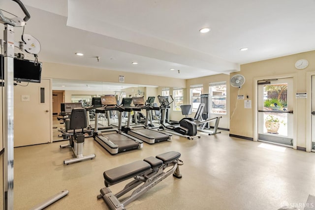 2225 23rd St Unit 318, San Francisco, CA 94107 - exercise room featuring recessed lighting