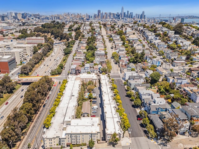 2225 23rd St Unit 318, San Francisco, CA 94107 - drone / aerial view of a major roadway and city skyline
