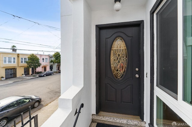 view of doorway to property