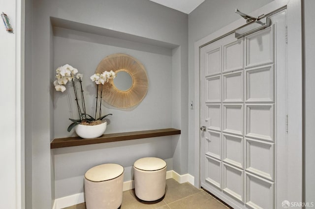 interior space featuring tile patterned flooring