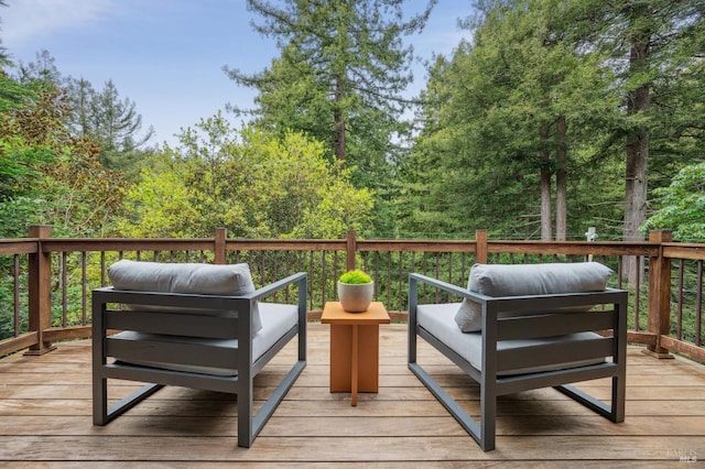 view of wooden terrace