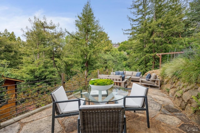 view of patio / terrace featuring outdoor lounge area