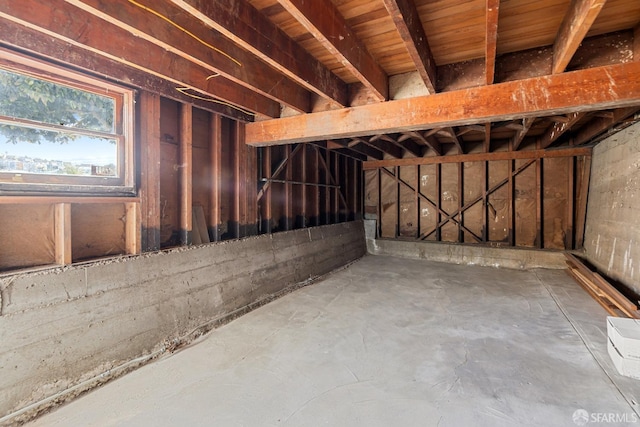miscellaneous room with concrete flooring