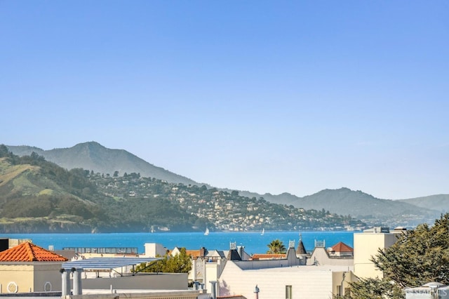 property view of water with a mountain view