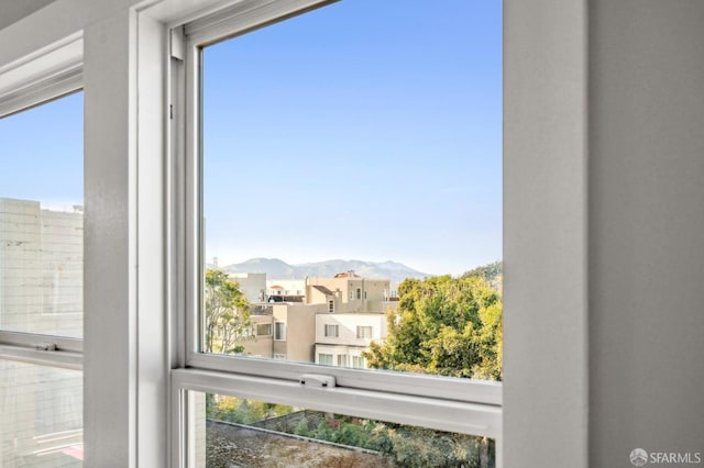 room details featuring a mountain view