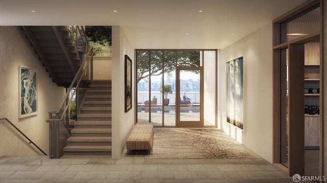 entrance foyer featuring stairway