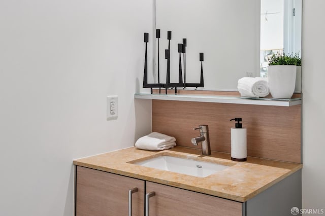 1160 Mission St Unit 2212, San Francisco, CA 94103 - bathroom featuring vanity and decorative backsplash