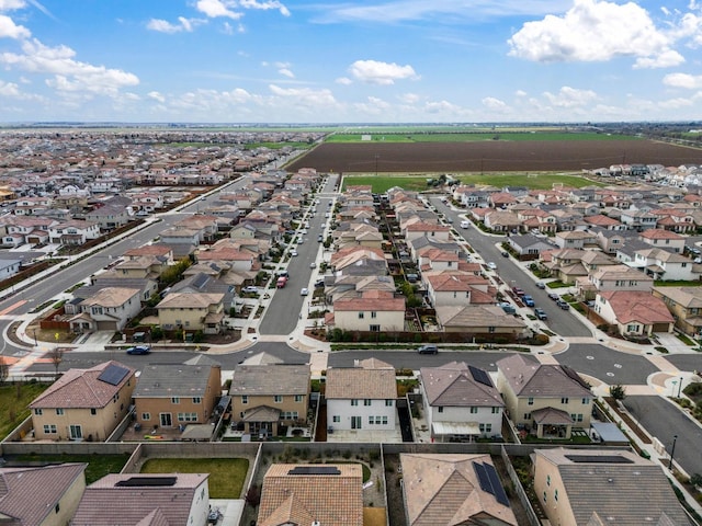 aerial view with a residential view