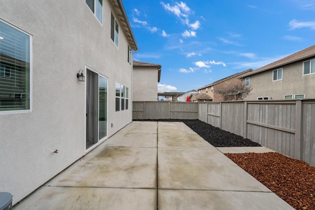 view of patio featuring a fenced backyard