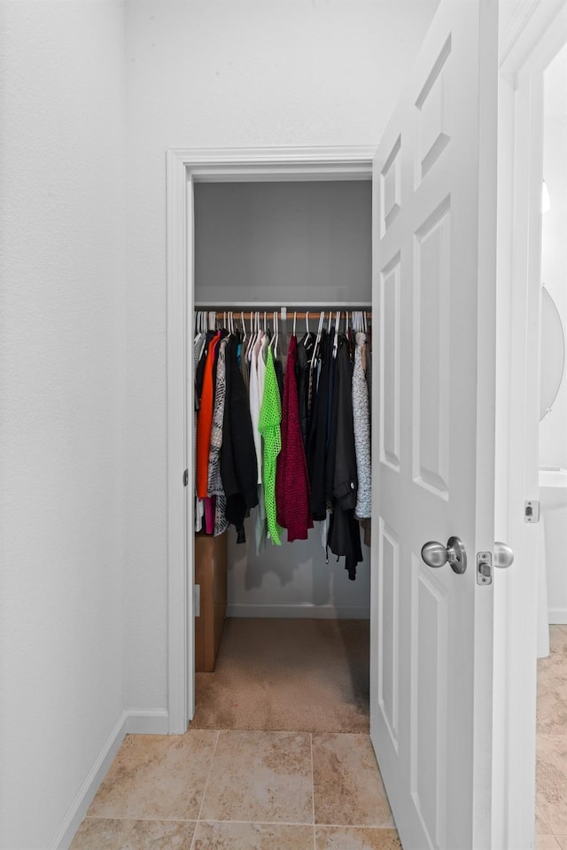 view of closet