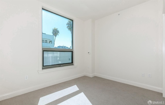 spare room with light colored carpet