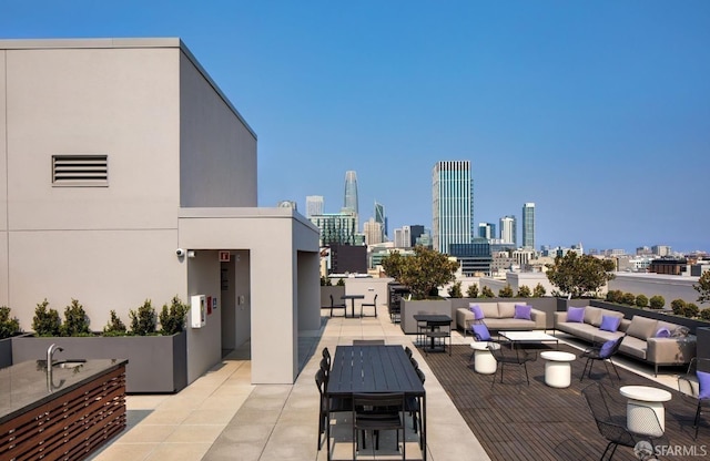 view of patio / terrace with an outdoor hangout area