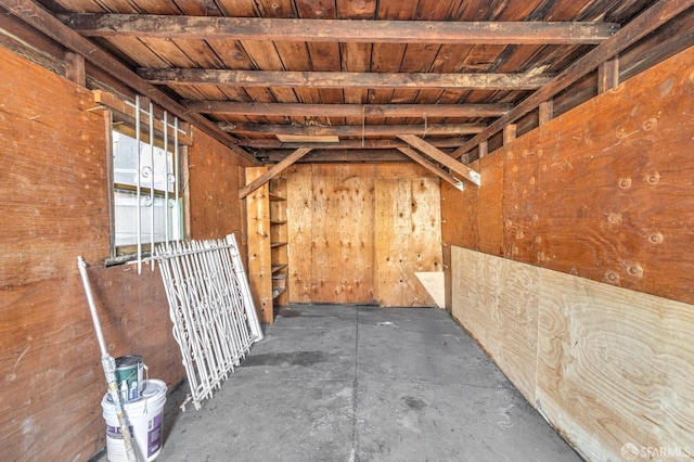 view of storage area