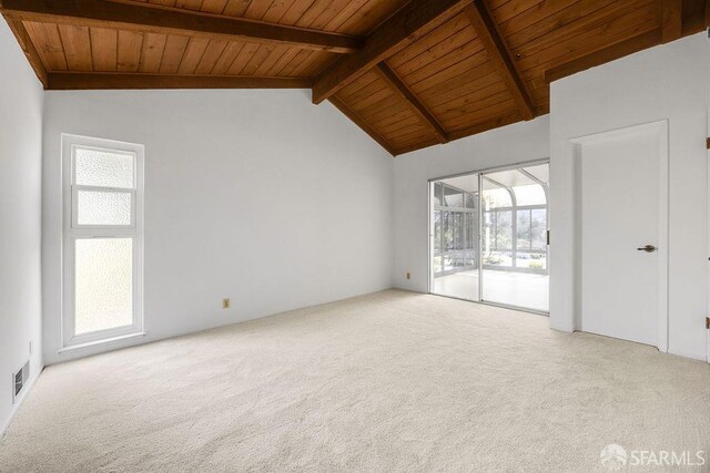 521 Ridgeview Ct, Pleasant Hill, CA 94523 - empty room featuring carpet, wooden ceiling, and healthy amount of natural light