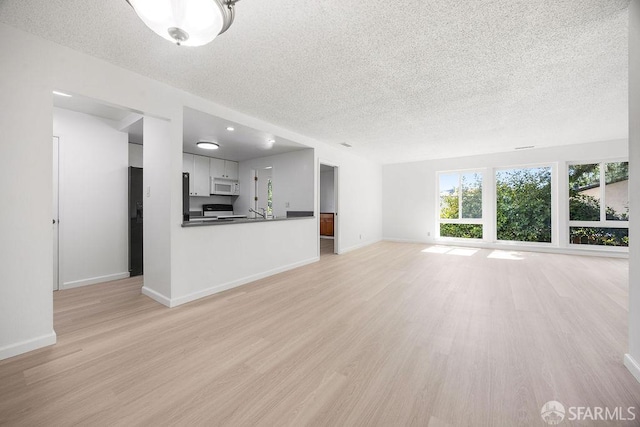 521 Ridgeview Ct, Pleasant Hill, CA 94523 - unfurnished living room featuring light wood finished floors, a textured ceiling, and baseboards