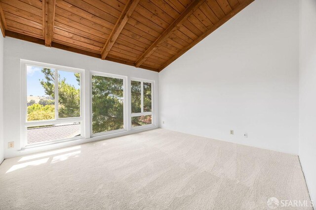 521 Ridgeview Ct, Pleasant Hill, CA 94523 - carpeted empty room featuring wood ceiling