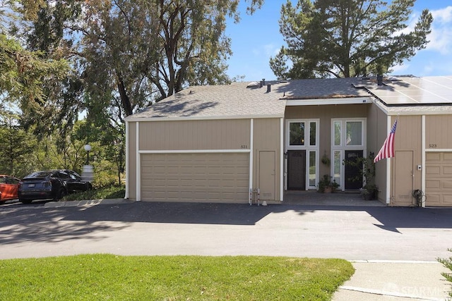521 Ridgeview Ct, Pleasant Hill, CA 94523 - view of front of house with roof with shingles, a garage, and asphalt driveway