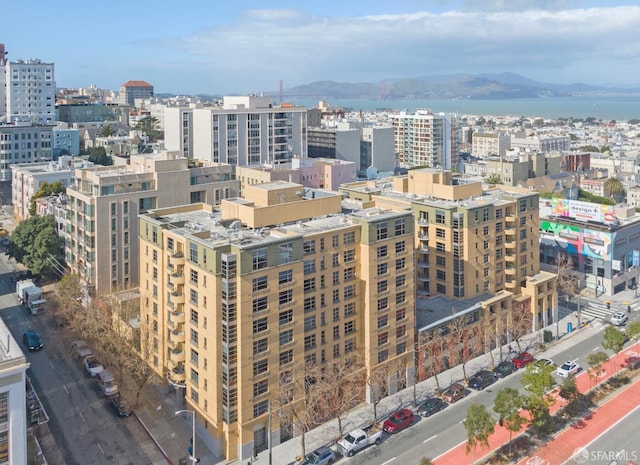 city view with a mountain view