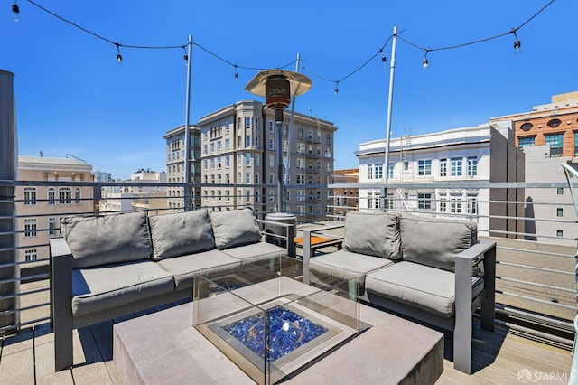 989 Sutter St Unit 2, San Francisco, CA 94109 - view of patio / terrace featuring an outdoor living space with a fire pit